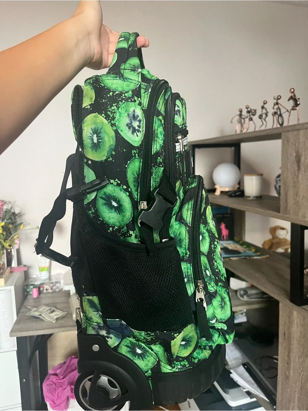 TILAMI Rolling Kiwi Print Kids Backpack barely used